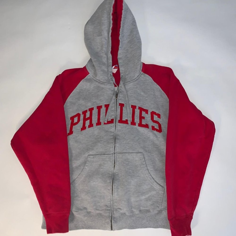 Majestic Phillies Unisex Zip-Up Sweater